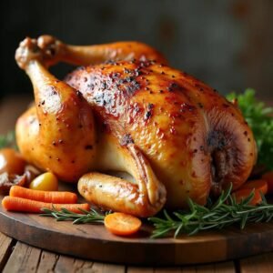 WHOLE ROTISSERIE CHICKEN WITH 2 LARGE SIDES AND 5 BISCUITS