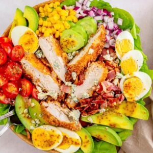 Grilled on fried  Chicken salad