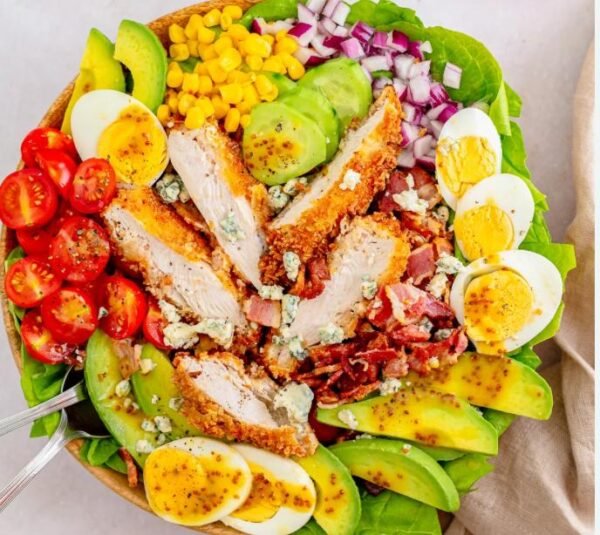 Grilled on fried  Chicken salad